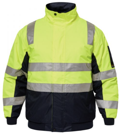 Picture of WorkCraft Hi Vis Modern Reflective Bomber Jacket